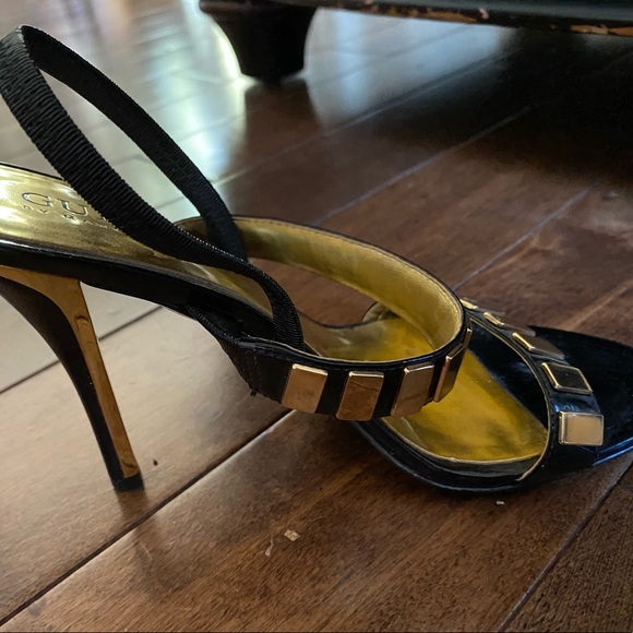 Gorgeous Guess by Marciano gold two strap sling back sandals. Worn once! - Picture 4 of 5